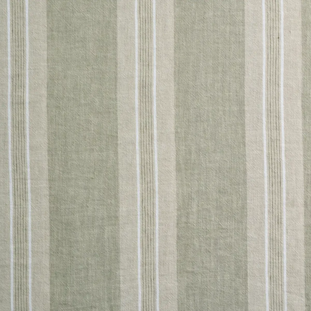 green striped cotton fabric from Kai