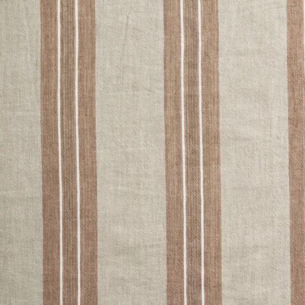Thora Fabric - Clay by red striped cotton fabric from Kai