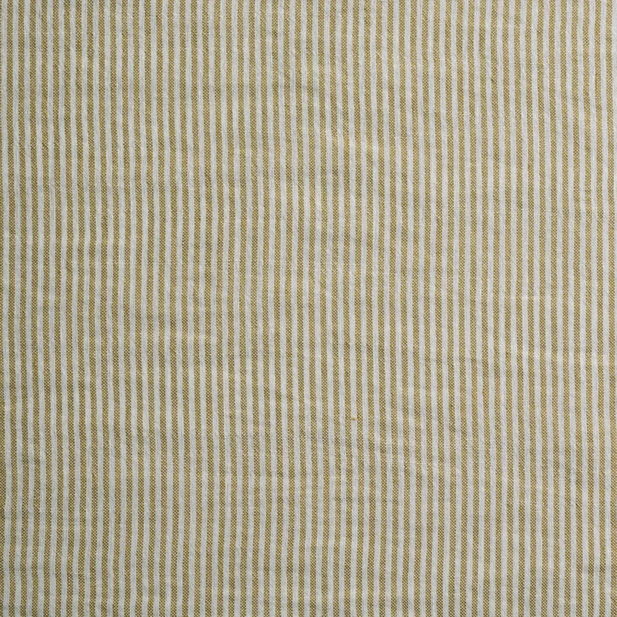 Ingrid Fabric - Honey by yellow striped woven fabric from Kai