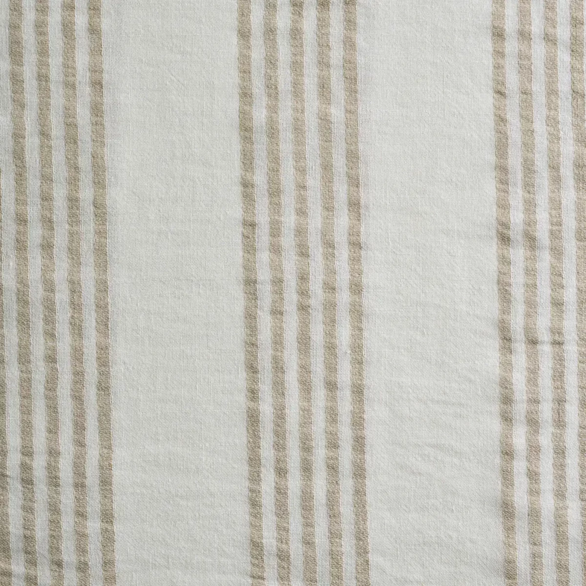 Fraya Fabric - Linen by neutral striped woven fabric from Kai
