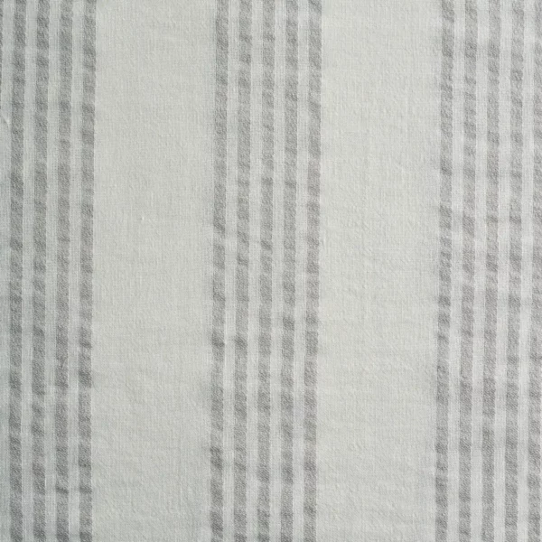 Fraya Fabric - Dove by black-grey striped woven fabric from Kai