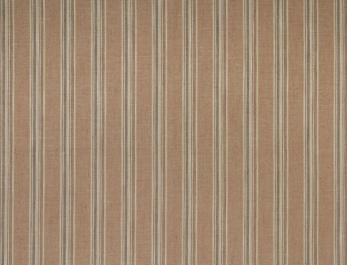 Sillia Fabric - Russet by brown striped woven fabric from Kai