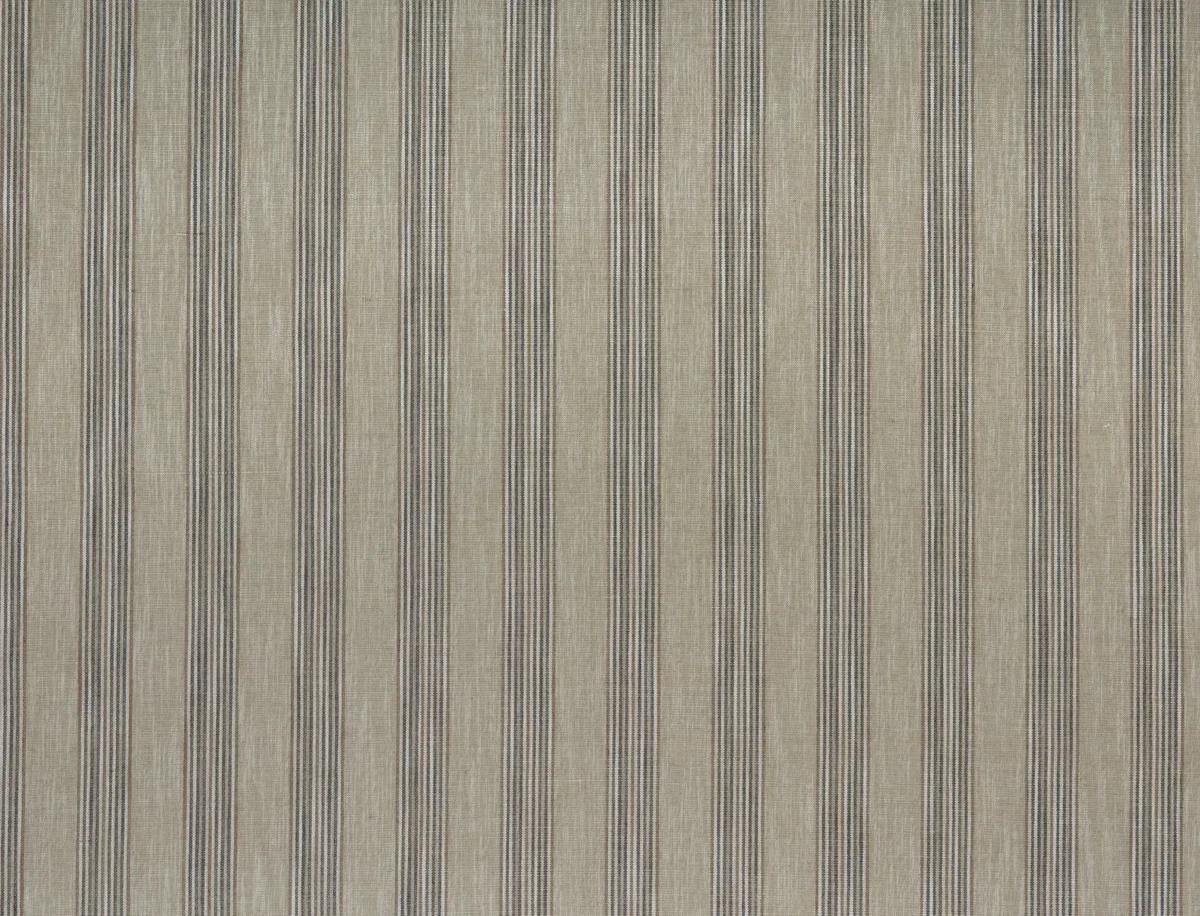 Sillia Fabric - Praline by black-grey striped woven fabric from Kai