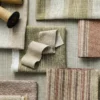 black-grey plain fabric with other fabrics