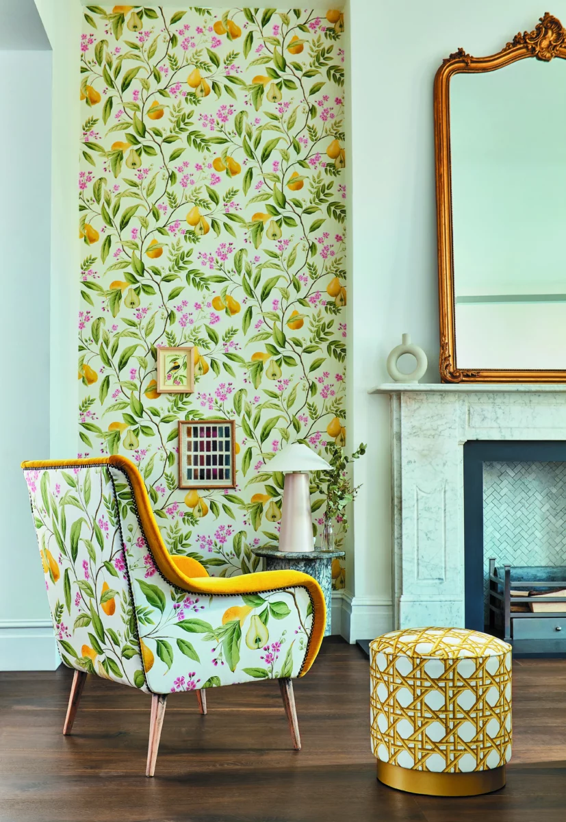 Marie Wallpaper - Rose / Lagoon by Marie Wallpaper - Rose / Lagoon from
