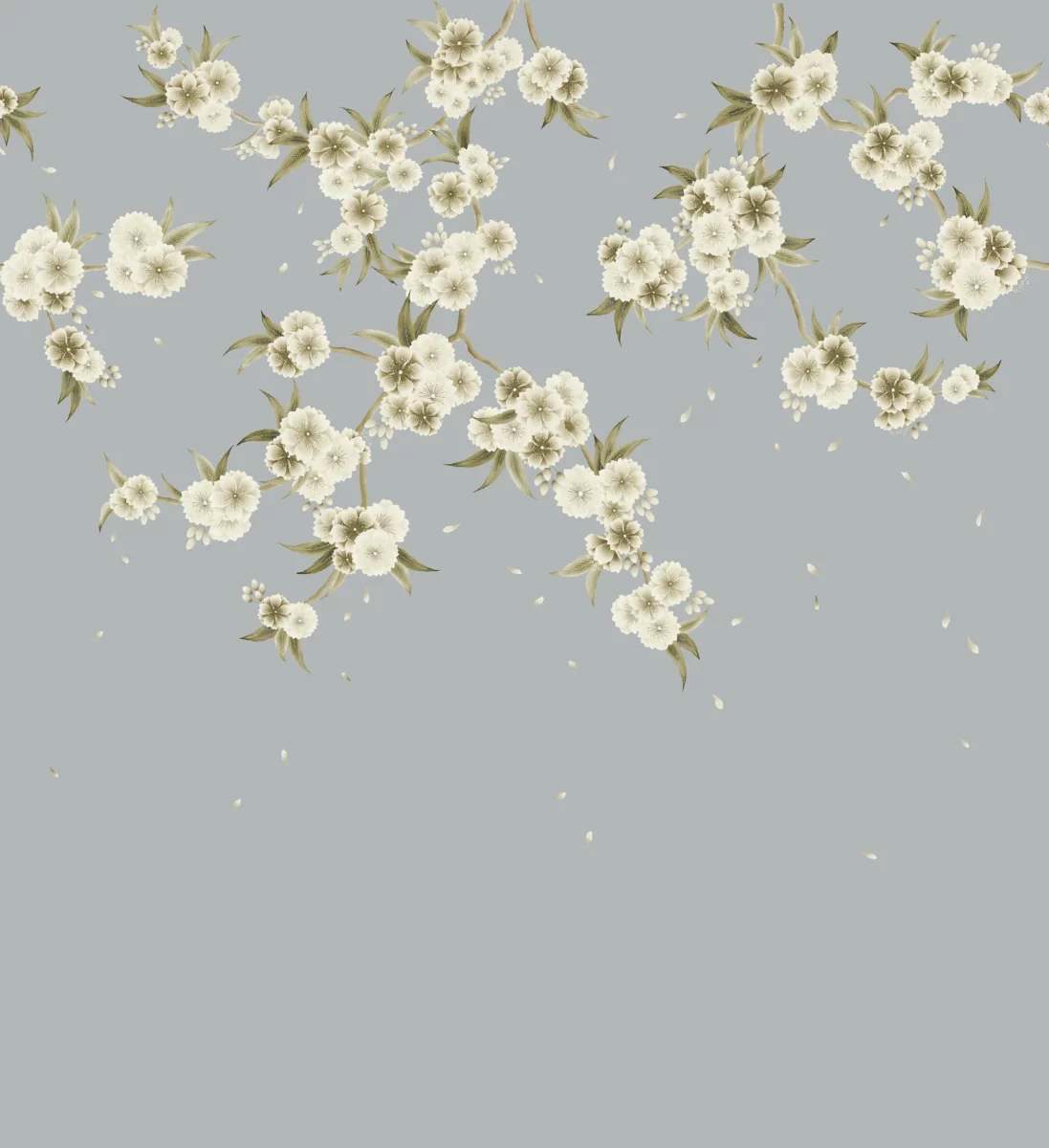 black-grey botanical wallpaper from harlequin x diane hill