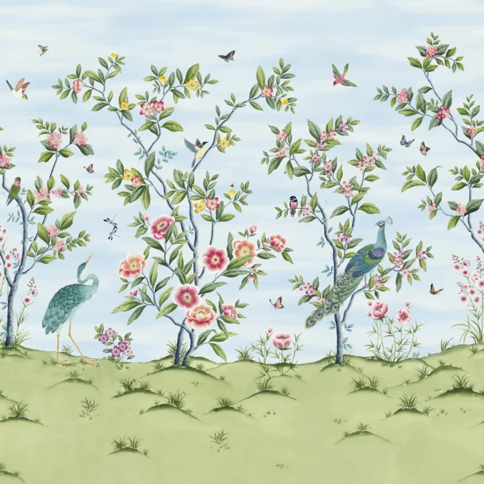 Florence Wallpaper - Sky / Meadow / Blossom swatch