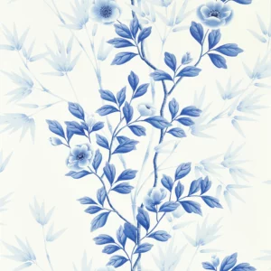 blue botanical wallpaper from harlequin x diane hill
