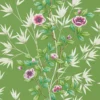 green botanical wallpaper from harlequin x diane hill
