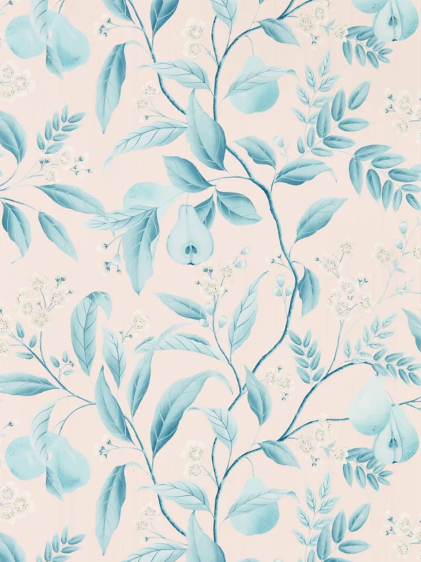 blue botanical wallpaper from harlequin x diane hill