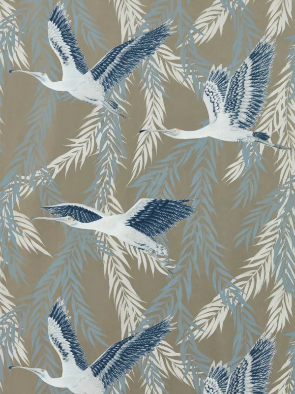 Valentina Wallpaper - Exhale / Ink by black-grey animal wallpaper from harlequin x diane hill