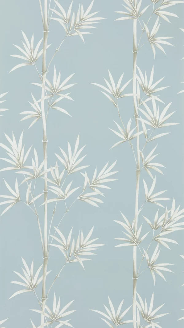 Isabella Wallpaper - Sky / Porcelain by blue botanical wallpaper from harlequin x diane hill