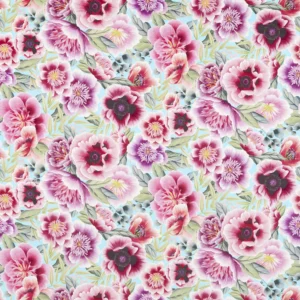 multicolour botanical cotton fabric from Harlequin x Diane Hill
