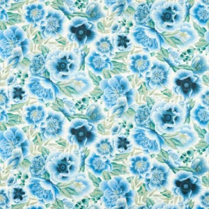 blue botanical cotton fabric from Harlequin x Diane Hill