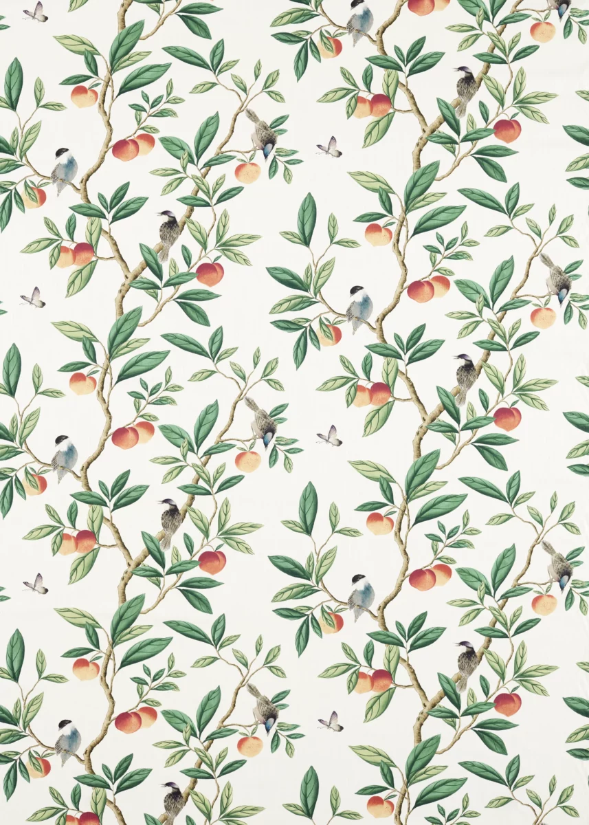 green botanical cotton fabric from Harlequin x Diane Hill
