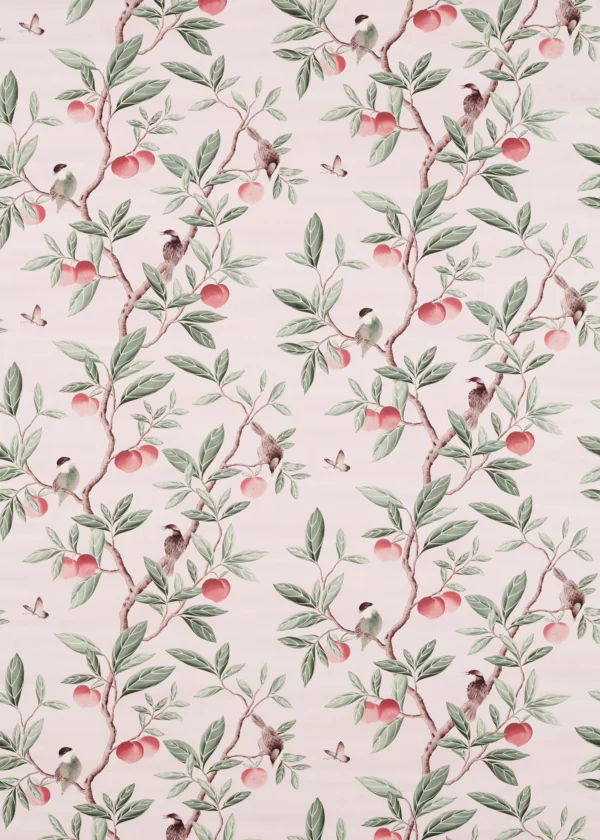 pink botanical cotton fabric from Harlequin x Diane Hill
