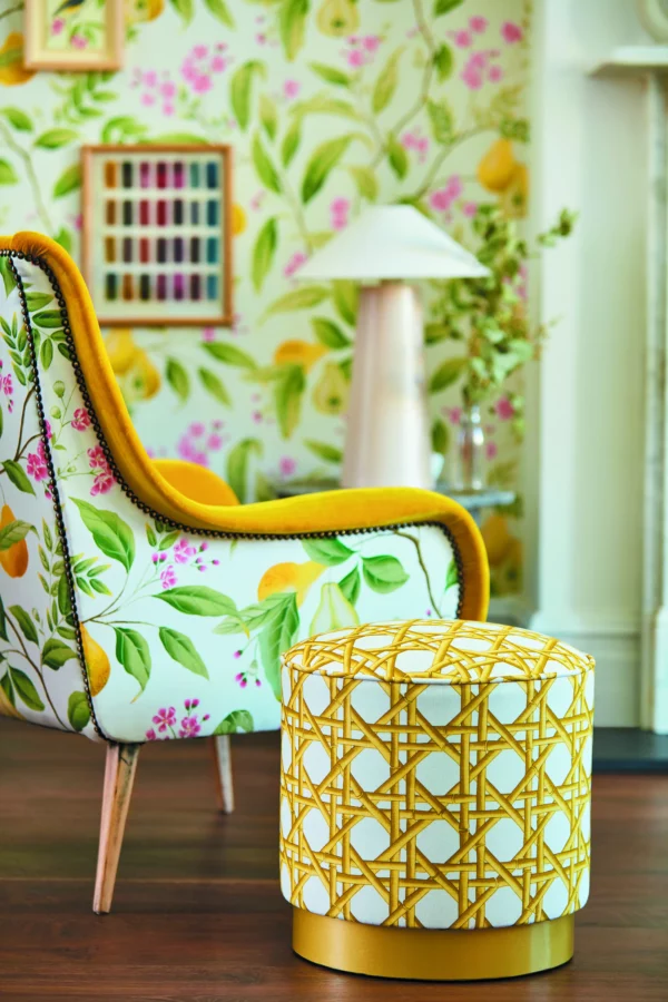 Lovelace Fabric - Apple / Paper Lantern by Lovelace Fabric - Apple / Paper Lantern from