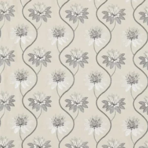 blue botanical embroideried fabric from Harlequin