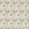 green botanical embroideried fabric from Harlequin