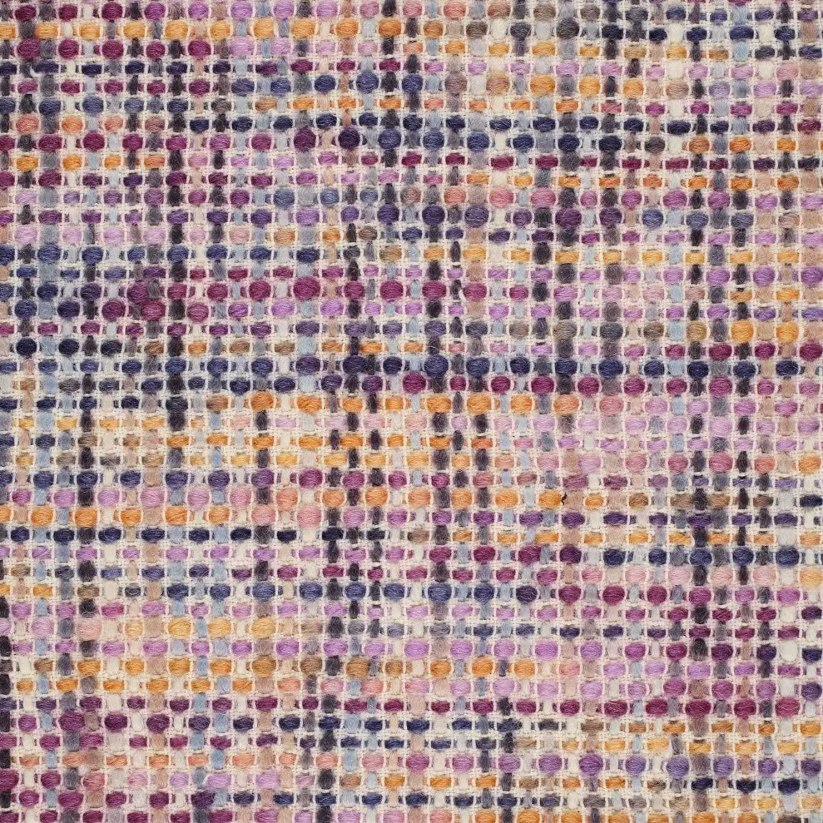 Cestino Fabric - Flameneco by purple plain woolen fabric from Harlequin