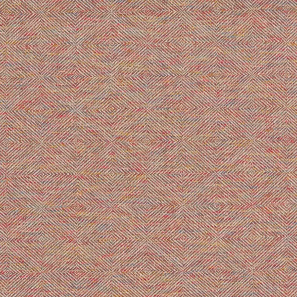 Vitto Fabric - Sunset by orange geometric cotton fabric from Harlequin