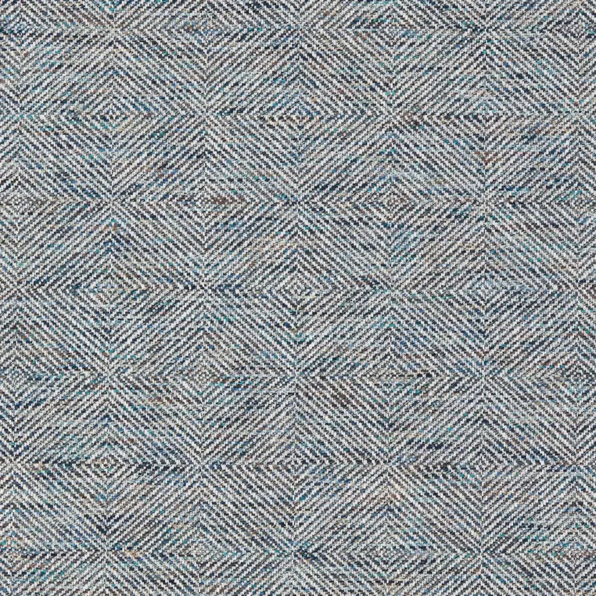 Vitto Fabric - Denim by blue geometric cotton fabric from Harlequin