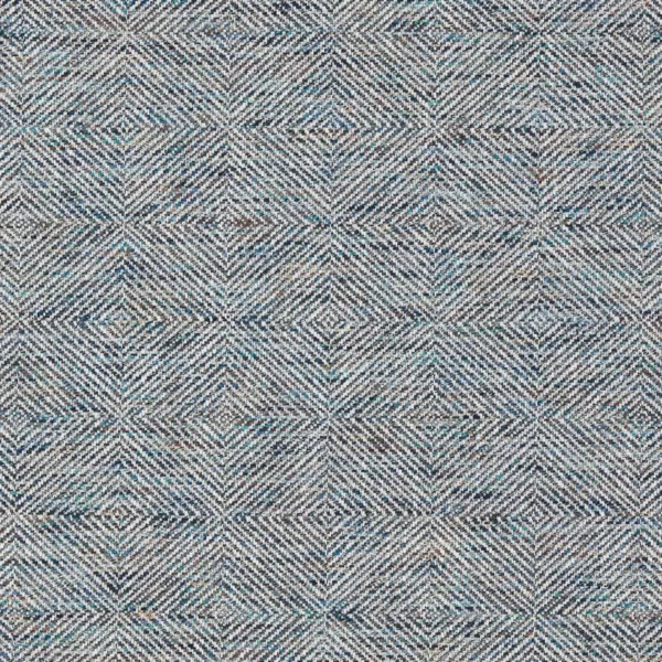 Vitto Fabric - Denim by blue geometric cotton fabric from Harlequin