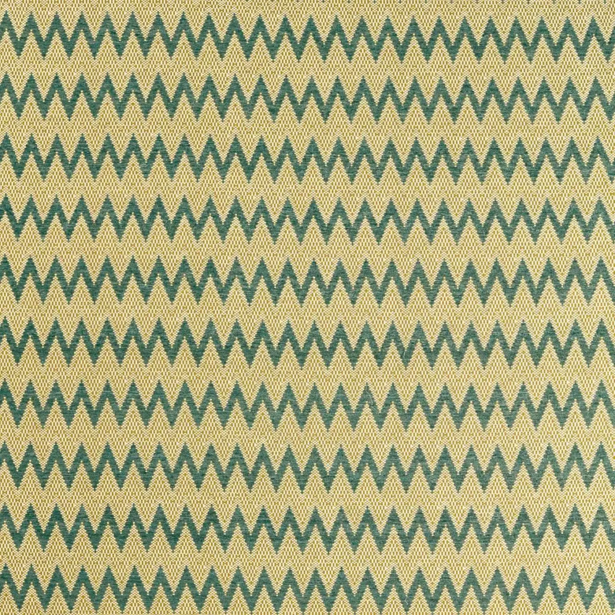 Akari Fabric - Pine / Straw by green striped woven fabric from Harlequin