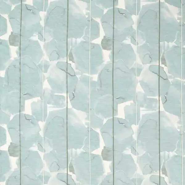 Ceilo Fabrics - Ocean / Mineral / Frost by blue striped embroideried fabric from Harlequin