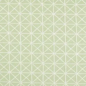 green geometric cotton fabric from Harlequin