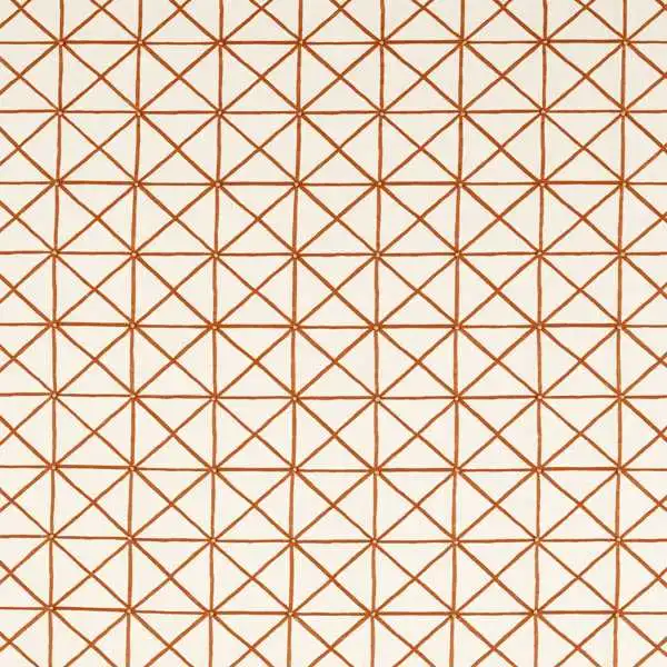Kado Fabrics - Frost / Paprika by orange geometric cotton fabric from Harlequin