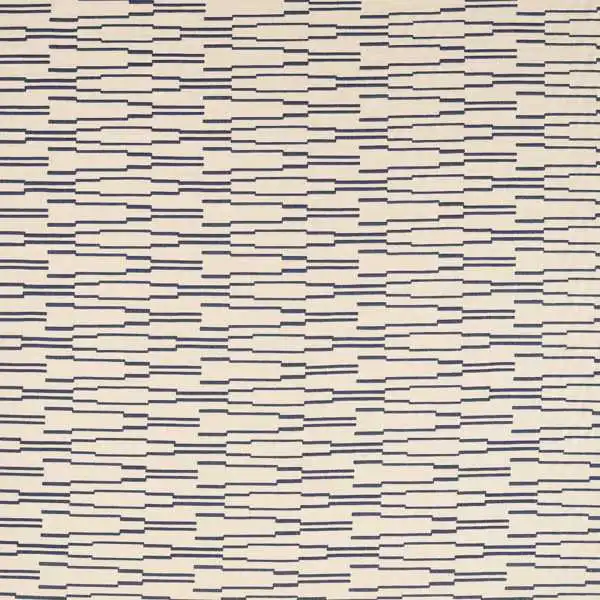 Juniper Fabrics - Parchment / Indigo by blue geometric woven fabric from Harlequin