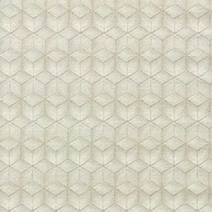 green geometric embroideried fabric from Harlequin