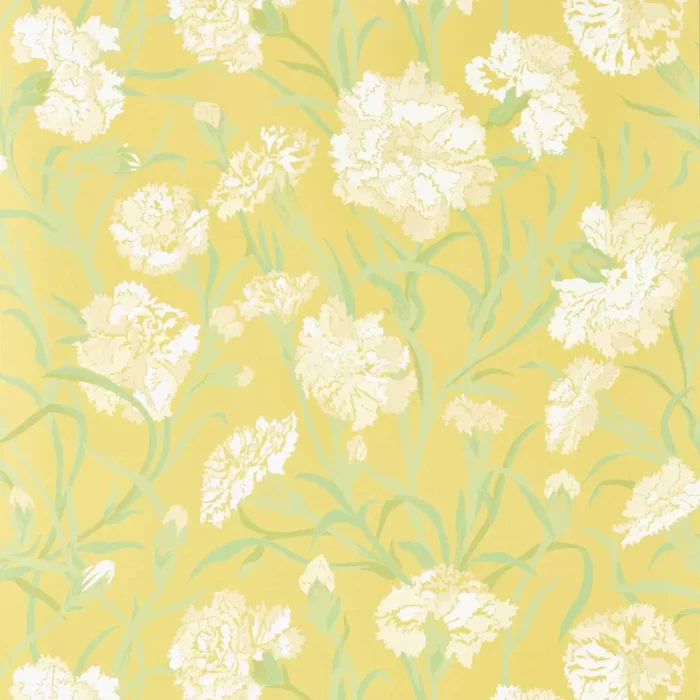 Fleur de Joie Wallcovering - Chalk / Clover / Honey swatch