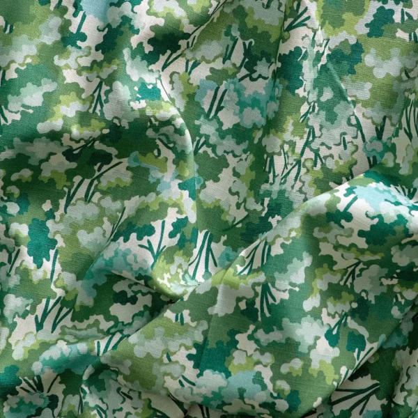 Tree Tops Fabric - Baked Terracotta / Azul / Honey by Tree Tops Fabric - Baked Terracotta / Azul / Honey from