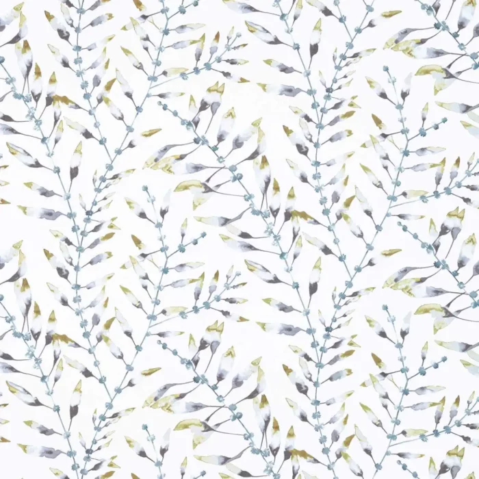 Chaconia Fabric -  Lagoon / Linden swatch