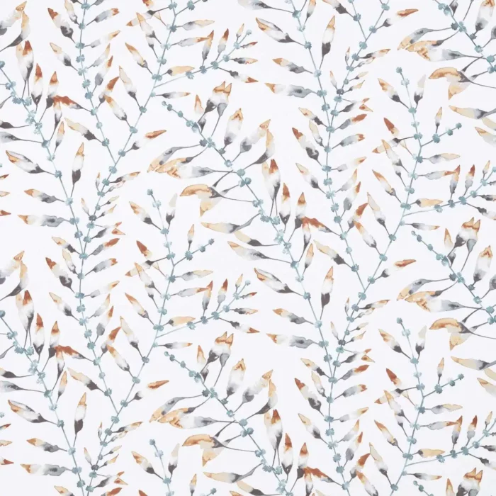 Chaconia Fabric -  Amber / Slate swatch