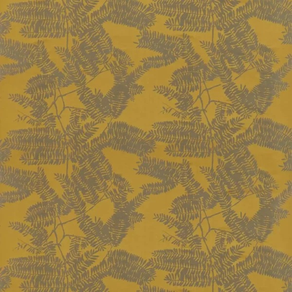 Extravagence Fabric - Saffron by yellow botanical printed fabric from Harlequin