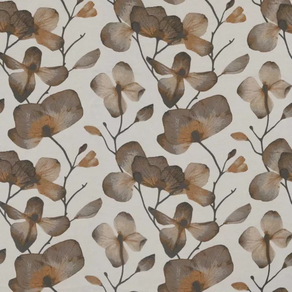 brown botanical printed fabric from Harlequin