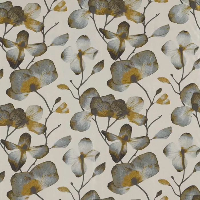 Kienze Fabric -  Ochre / Steel – Ochre Steel swatch