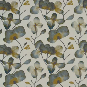blue botanical printed fabric from Harlequin