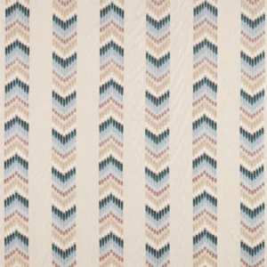 blue striped embroideried fabric from Harlequin