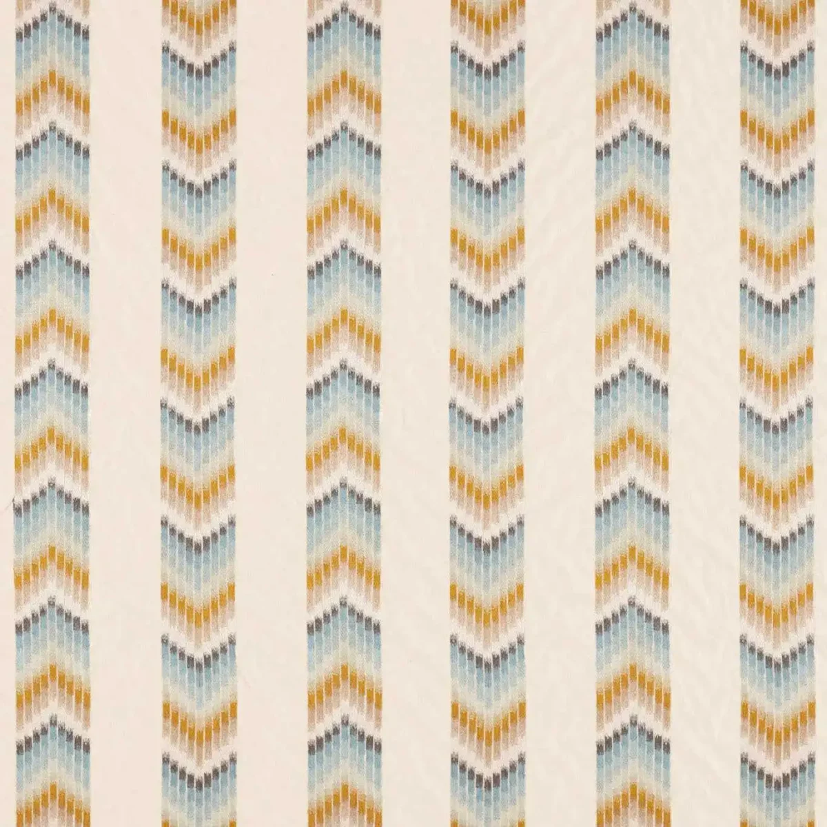 Kengo Fabric - Gold / Topaz by yellow striped embroideried fabric from Harlequin