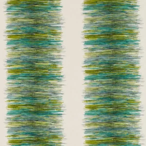 green striped embroideried fabric from Harlequin