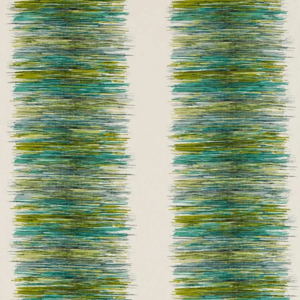 green striped embroideried fabric from Harlequin
