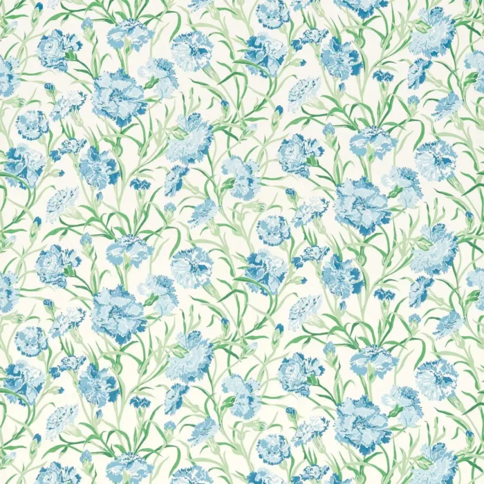 Fleur de Joie Fabric -  Sky / Forest swatch