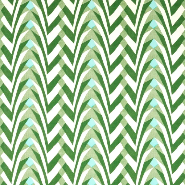 green striped cotton fabric from Harlequin
