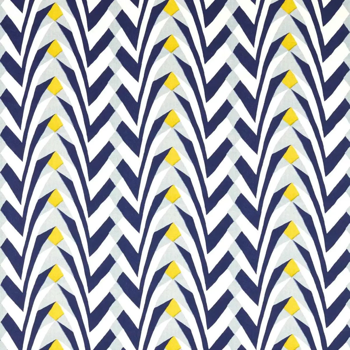 Klimt Fabric - Ink / Honey by blue striped cotton fabric from Harlequin