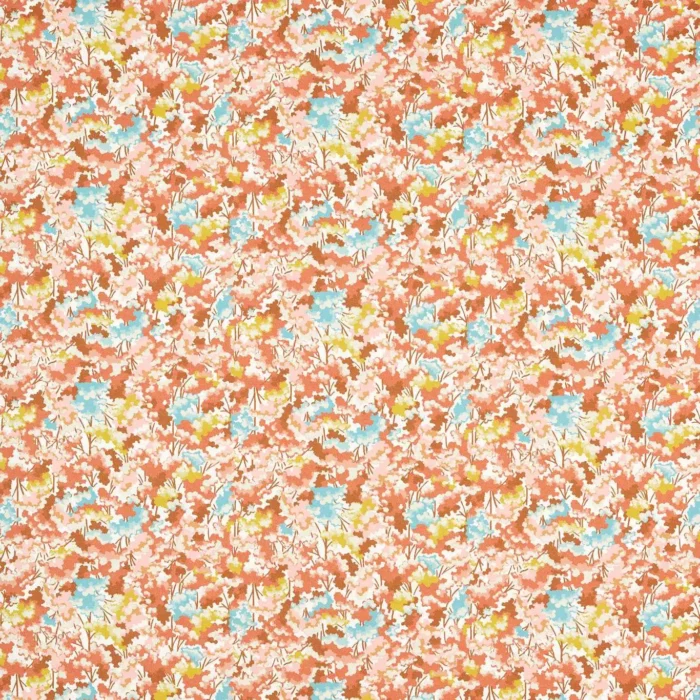 Tree Tops Fabric -  Baked Terracotta / Azul / Honey swatch