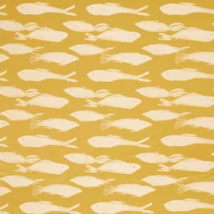 yellow animal jacquard fabric from Harlequin